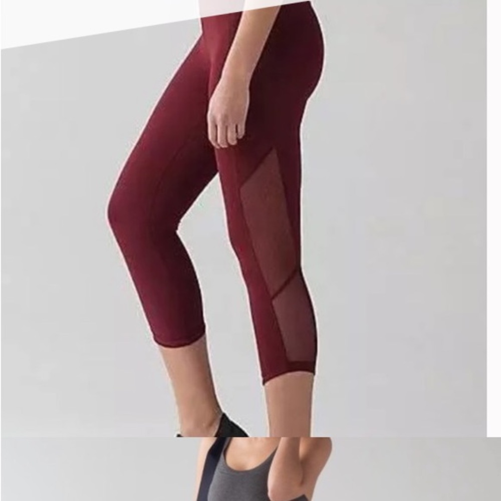 Lululemon mesh cropped leggings